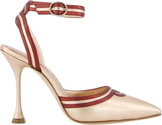 Manolo Blahnik Luxe Metallic Leren Pumps - Dames - Pumps - Geel - 40 EU - Leer - Schoenen