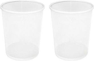 Seville Classics 2-Pack 6-Gallon Mesh Wastebasket Recycling Bins