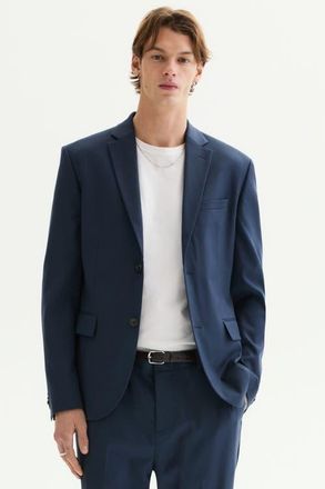 H&M Slim Fit Jacket in Navy Blue at Nordstrom, Size 36