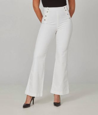 Lola Jeans Stevie Ultra-High Rise Flare Jeans In White