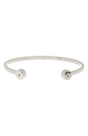 Monica Vinader Linear Solo Diamond Cuff Bracelet - 0.02 ctw in Ss at Nordstrom Rack, Size Medium