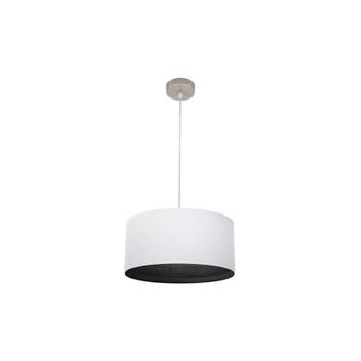 Fabrilamp Colgante Tatiana 1xe27 Niquel/blanco-mad.Negra Regx40x40 Cm