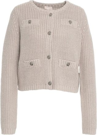 Liu Jo Lurex Knit Cardigan With Decorative Buttons