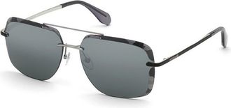 adidas OR0017 68C Mens Sunglasses Black Size 62