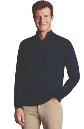 CHARLES TYRWHITT Pure Merino Button Neck Sweater