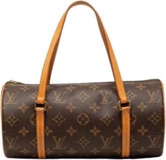 Louis Vuitton Pre-owned Papillon 28 - Dames - Vintage Handtas - Bruin - ONE Size - Leer - Vintage