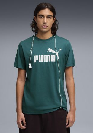 Puma T-Shirt PUMA ESS NO. 1 LOGO TEE (S), Herren, Gr. 3XL, emerald ice, Jersey, Obermaterial: 100% Baumwolle, unifarben, regular fit normal, Rundhals, Shir