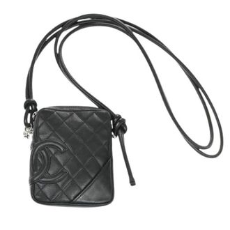 Chanel Pre-owned Cross Body Bags, female, Black, Size: ONE SIZE Pre-owned Cambon pochette