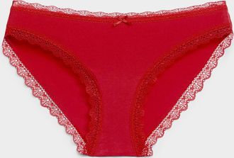 Miiyu Womens Scalloped edge bikini panty Organic cotton