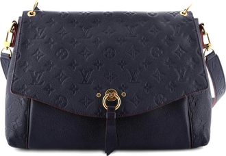 Louis Vuitton Blanche Handbag Monogram Empreinte Leather MM satchel - Blauw