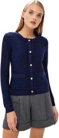 Michael Kors Cardigan - Dames - Vesten - Blauw - S - Wol - Truien & Vesten