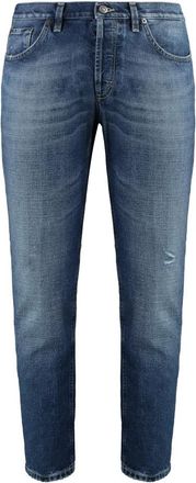 Dondup Brighton 5-pocket Straight-leg Jeans - Heren - Slim Fit Jeans - Blauw - W38 - Katoen - Jeans