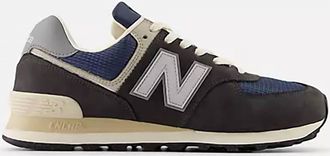 New Balance Mens 574 Sneakers In Black Cement Slate Grey