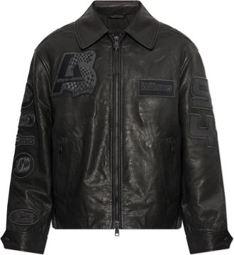 AllSaints Jassen, Heren, Zwart, S, Leer, Garrison Leren Jas