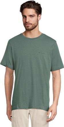 Columbia Thistletown Hillstm Short Sleeve Mens Clothing Stone Green Heather : SM, Polyester/Cotton