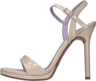 Albano 5034 - Dames - Sandalen met hakken - Beige - 40 EU - Leer - Schoenen