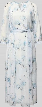 More & More More & More Midikleid mit Bindeg&uuml;rtel in Hellblau, Gr&ouml;&szlig;e 34