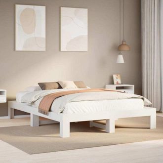 vidaXL Vidaxl - Estructura De Cama Sin Colch&oacute;n Madera Maciza De Pino 160x200 Cm