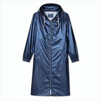 Saint James Glossy Hooded Long Coat With Relaxed Fit