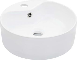vidaXL Lavabo Con Rebosadero 36x13 Cm Cer&aacute;mica Blanco Vidaxl