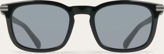 Ferragamo Men Rectangular frame sunglasses Black