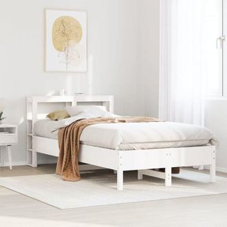 vidaXL Estructura De Cama Sin Colch&oacute;n Madera De Pino Blanca 90x200 Cm Vidaxl