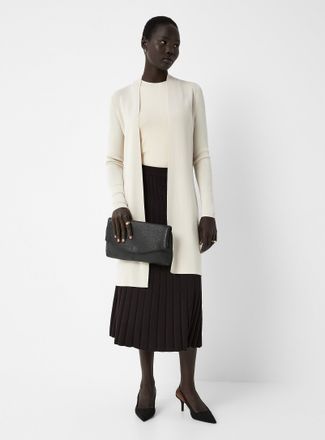 Contemporaine Womens Elongated open Cardigan Sweater