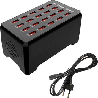 OEM Estaci&oacute;n De Carga Usb De 20 Puertos, 100 W/20 A, Cargador Multipuerto Para Smartphones, Tablets Y Otros Dispositivos
