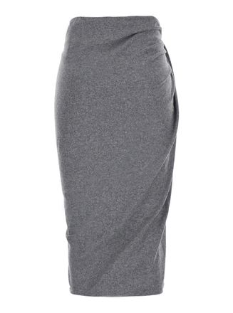 Isabel Marant Draped Tech Fabric Skirt - Gray