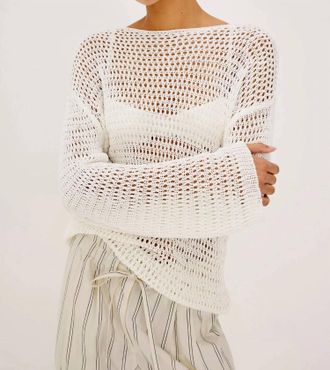 Rails Evangeline Open Weave Sweater In Ivory