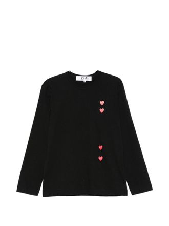 Comme Des Gar&ccedil;ons Black Crew Neck T-Shirts