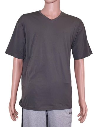 Bally Mens Short Sleeve V-Neck Logo T-Shirt In Forest Green