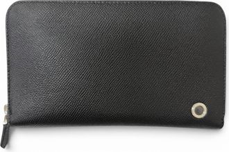 Bulgari Black Leather Long Wallet (Bi-Fold) (Pre-Owned)