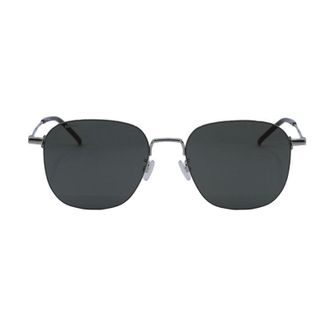 Saint Laurent Rectangle Metal Frame Sunglasses - Silver