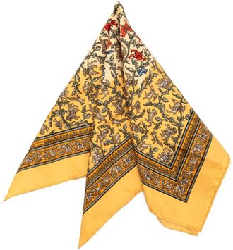 Herm&egrave;s Pre-owned Hermes Chasse en Inde Silk Scarf 42 Ladies ZUN9JLIW98722L9I
