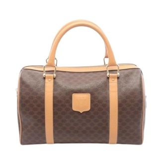 Celine Pre-owned Handbags, female, Brown, Size: ONE SIZE Pre-owned Vintage Canvas Handbag