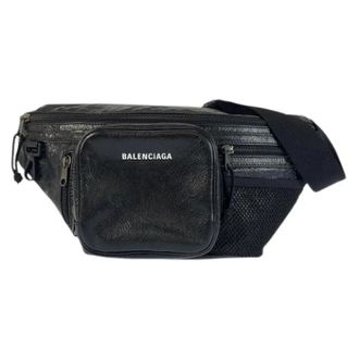 Balenciaga Pre-owned Belt Bags, male, Black, Size: ONE SIZE Pre-owned Explorer Leather Belt Bag