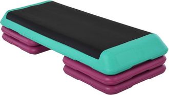 HOMCOM Fitness Stepper Antiscivolo e Regolabile su 3 Livelli Multicolore