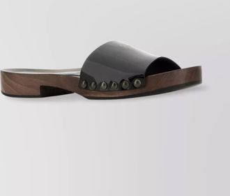Miu Miu leather clogs