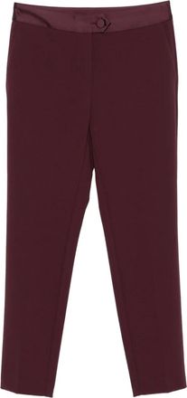 Imperial Pantaloni con banda raso in vita - Rosso