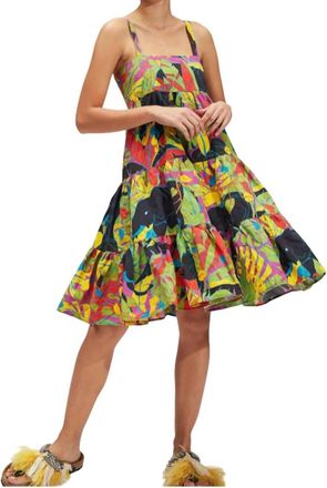 La DoubleJ Short Bouncy Dress In Elefante