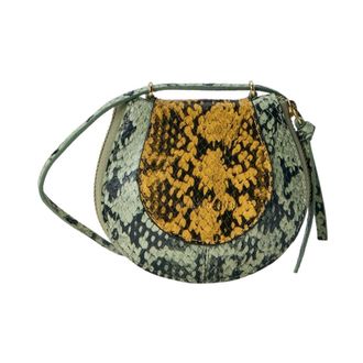 Dries Van Noten Borsa a tracolla in pelle con stampa pitone - - Bags - Donna - Giallo - ONE SIZE