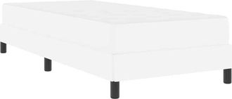 vidaXL Cama Con Colch&oacute;n Blanco Puro 100 X 200 Cm Cuero Sint&eacute;tico Vidaxl