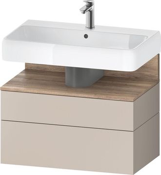 Duravit Qatego Mueble Bajo Lavabo, 1 Extra&iacute;ble Y 1 Caj&oacute;n, - Duravit