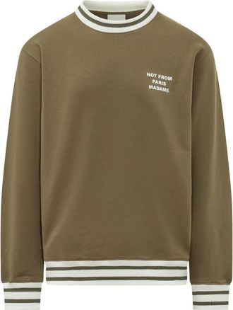 Dr&ocirc;le de Monsieur Khaki Crew Neck Sweatshirt