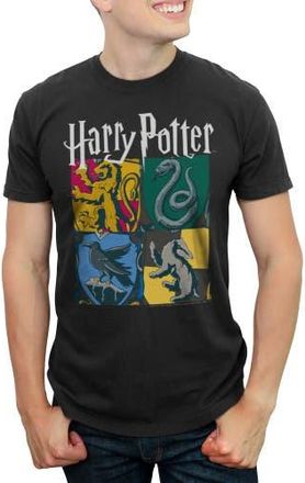 Harry Potter Mens Harry Potter Hogwarts Houses Vintage Collage Graphic Tee in Black at Nordstrom, Size Xxx-Large