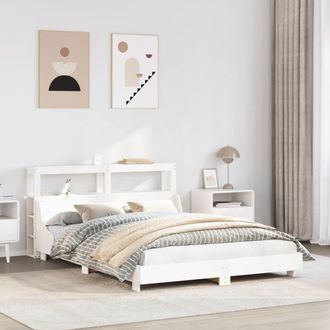 Berkfield Home Bed Frame without Mattress White 120x200 cm Solid Wood Pine | Size: Small Double