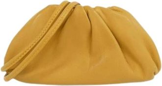 Bottega Veneta Pre-owned Clutches, male, Orange, Size: ONE SIZE Pre-owned Leather wallets