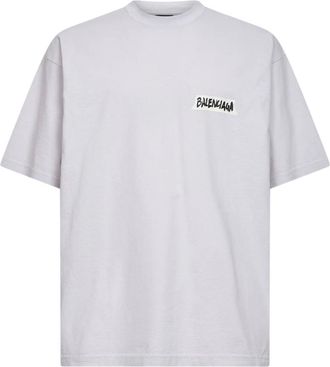 Balenciaga T-Shirts, male, White, Size: XS Masking Tape T-Shirt