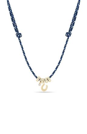 Zo&euml; Chicco Paracord Horseshoe Charm Necklace in 14K Yellow Gold at Nordstrom, Size 26